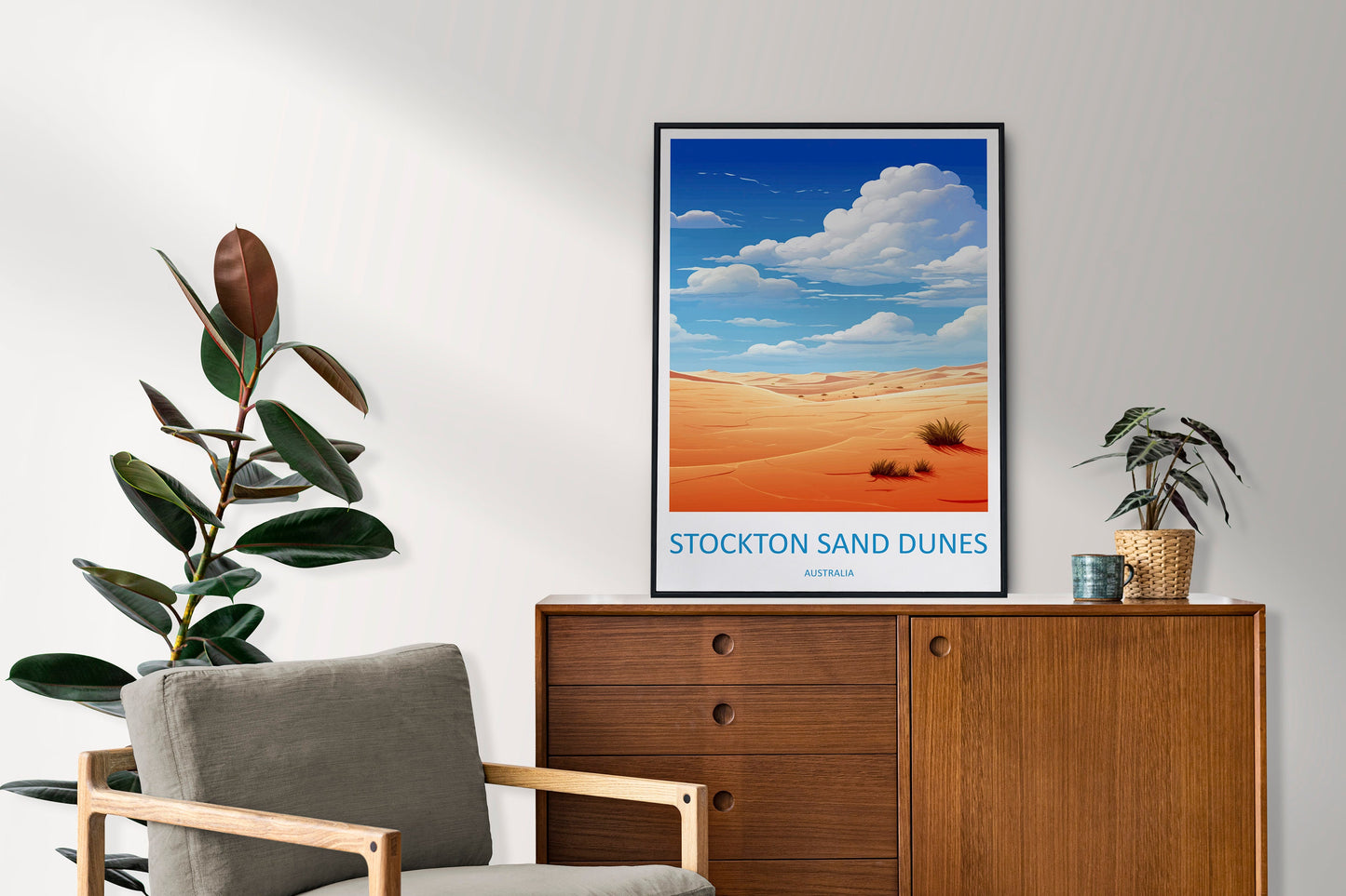 Stockton Sand Dunes Travel Print Wall Art Stockton Sand Dunes Wall Hanging Home Décor Stockton Sand Dunes Gift Art Lovers Australia Art