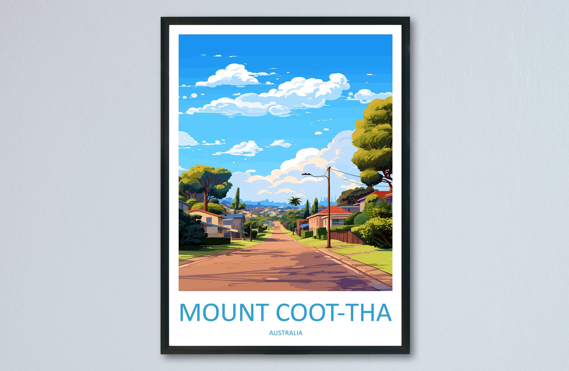 Mount Coot-tha Travel Print Wall Art Mount Coot-tha Wall Hanging Home Décor Mount Coot-tha Gift Art Lovers Australia Art Lover Gift