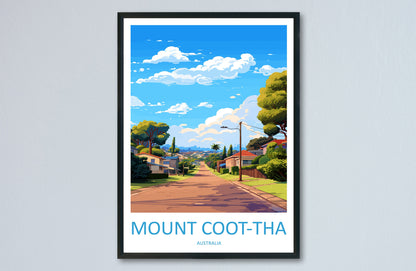 Mount Coot-tha Travel Print Wall Art Mount Coot-tha Wall Hanging Home Décor Mount Coot-tha Gift Art Lovers Australia Art Lover Gift