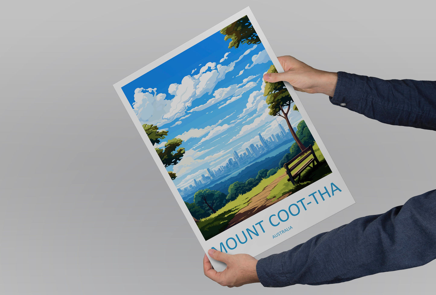 Mount Coot-tha Travel Print Wall Art Mount Coot-tha Wall Hanging Home Décor Mount Coot-tha Gift Art Lovers Australia Art Lover Gift