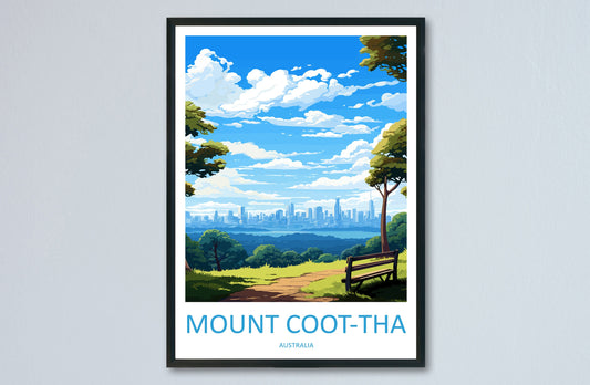 Mount Coot-tha Travel Print Wall Art Mount Coot-tha Wall Hanging Home Décor Mount Coot-tha Gift Art Lovers Australia Art Lover Gift