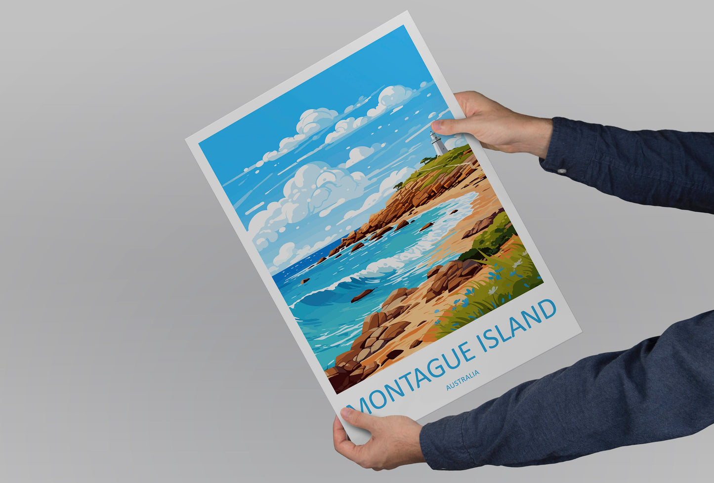 Montague Island Travel Print Wall Art Montague Island Wall Hanging Home Décor Montague Island Gift Art Lovers Australia Art Lover Gift