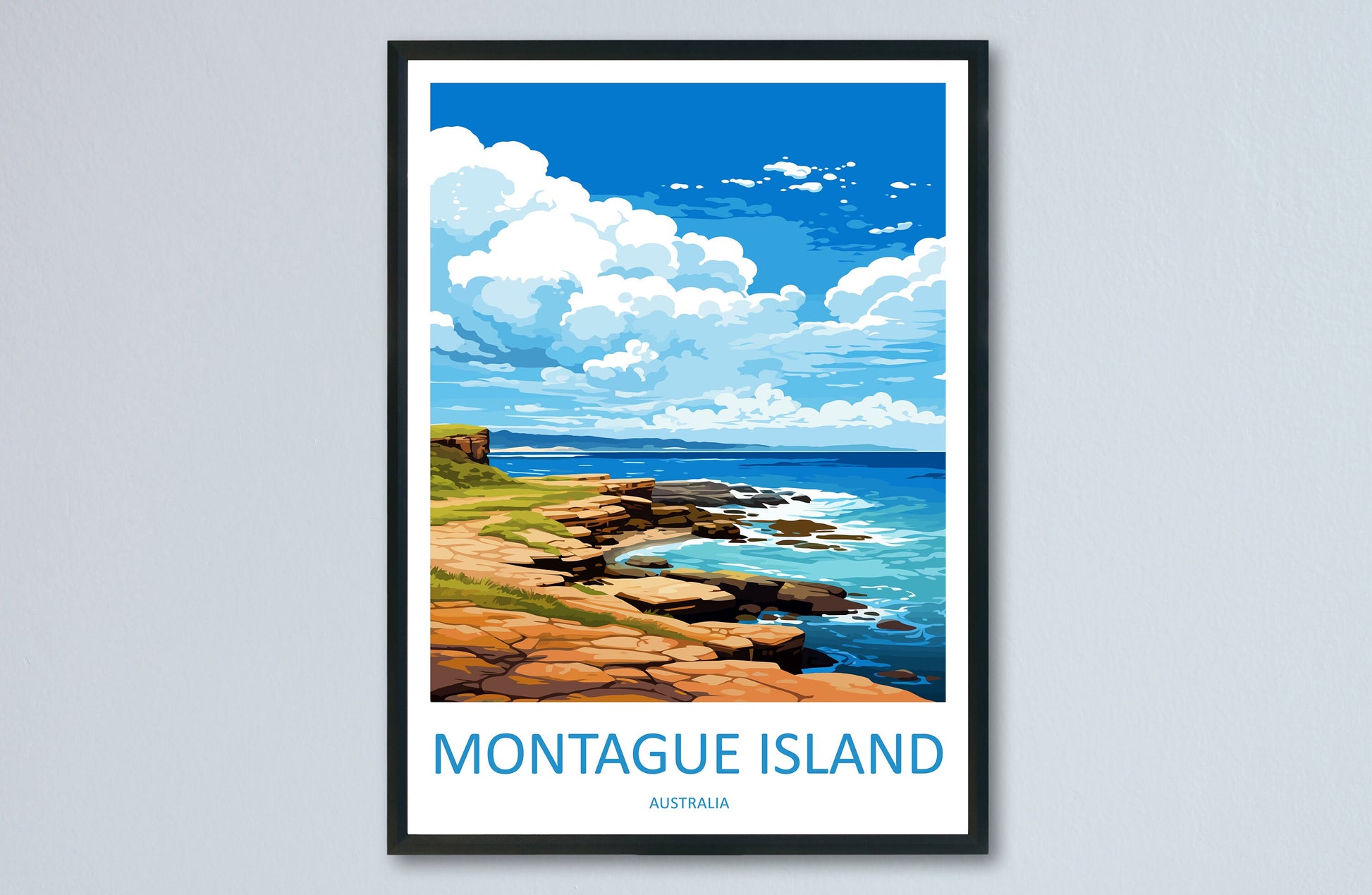 Montague Island Travel Print Wall Art Montague Island Wall Hanging Home Décor Montague Island Gift Art Lovers Australia Art Lover Gift