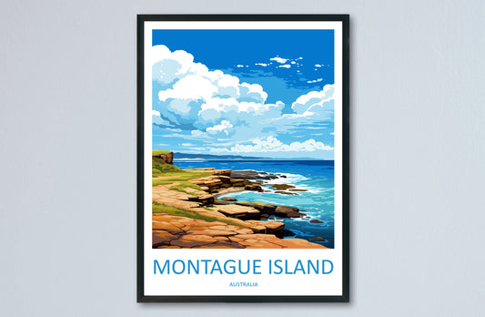 Montague Island Travel Print Wall Art Montague Island Wall Hanging Home Décor Montague Island Gift Art Lovers Australia Art Lover Gift
