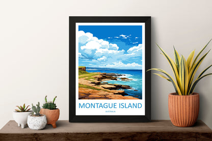 Montague Island Travel Print Wall Art Montague Island Wall Hanging Home Décor Montague Island Gift Art Lovers Australia Art Lover Gift