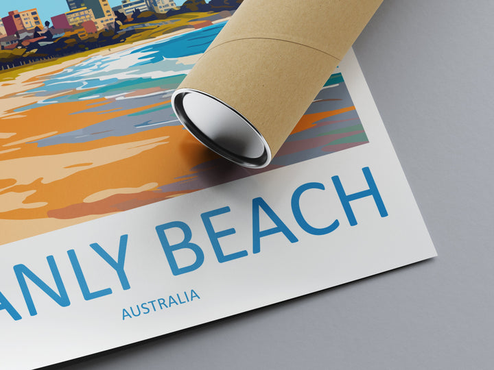 Manly Beach Travel Print Wall Art Manly Beach Wall Hanging Home Décor Manly Beach Gift Art Lovers Australia Art Lover Gift