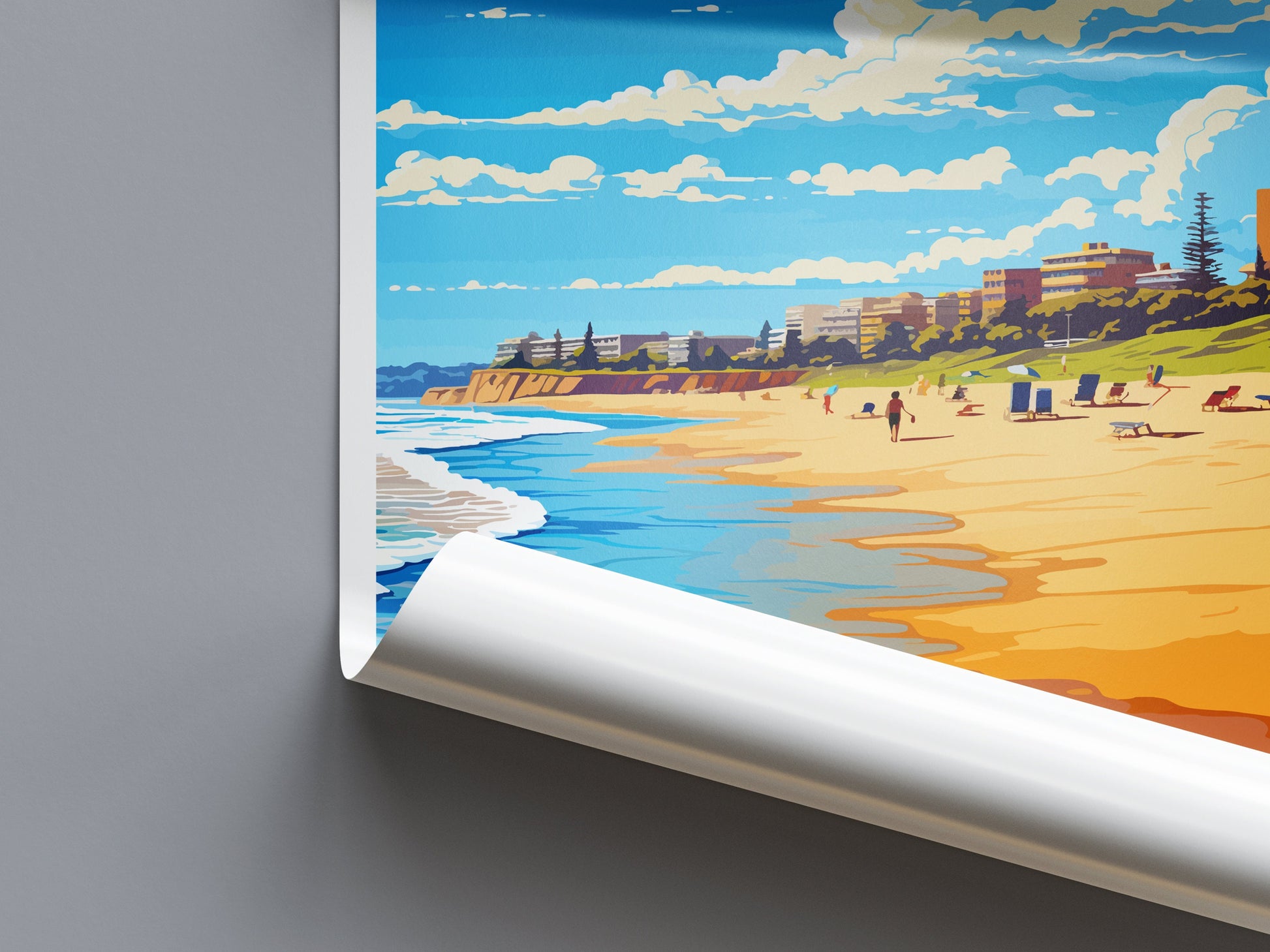 Manly Beach Travel Print Wall Art Manly Beach Wall Hanging Home Décor Manly Beach Gift Art Lovers Australia Art Lover Gift