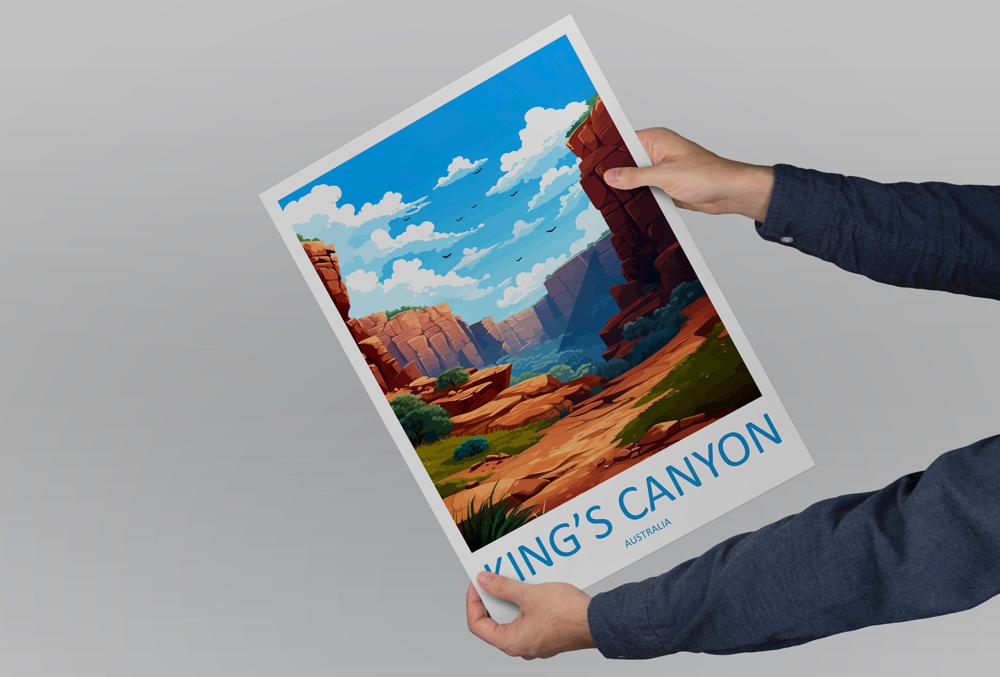 Kings Canyon Travel Print Wall Art Kings Canyon Wall Hanging Home Décor Kings Canyon Gift Art Lovers Wall Art Australia Poster Deco