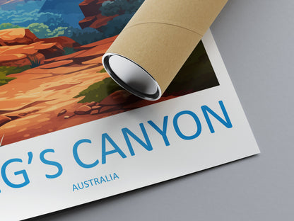 Kings Canyon Travel Print Wall Art Kings Canyon Wall Hanging Home Décor Kings Canyon Gift Art Lovers Wall Art Australia Poster Deco