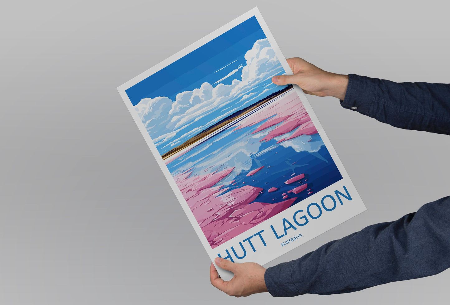 Hutt Lagoon Travel Print Wall Art Hutt Lagoon Wall Hanging Home Décor Hutt Lagoon Gift Art Lovers Wall Art Australia Poster Deco