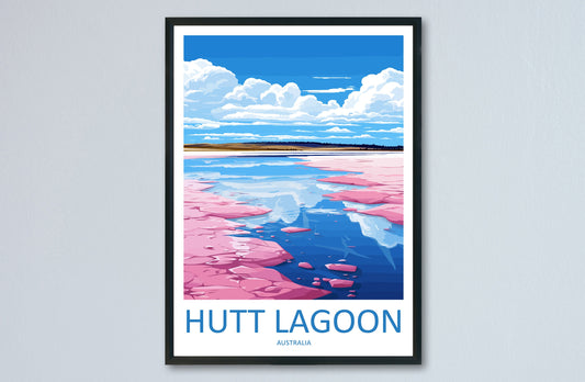 Hutt Lagoon Travel Print Wall Art Hutt Lagoon Wall Hanging Home Décor Hutt Lagoon Gift Art Lovers Wall Art Australia Poster Deco