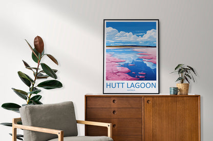Hutt Lagoon Travel Print Wall Art Hutt Lagoon Wall Hanging Home Décor Hutt Lagoon Gift Art Lovers Wall Art Australia Poster Deco