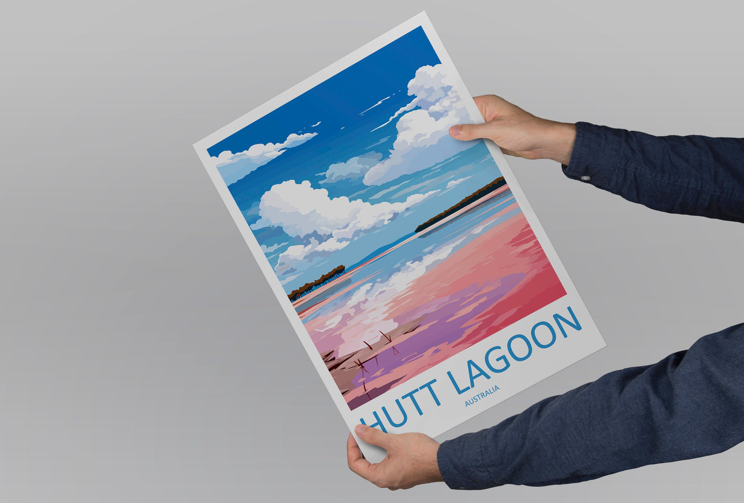 Hutt Lagoon Travel Print Wall Art Hutt Lagoon Wall Hanging Home Décor Hutt Lagoon Gift Art Lovers Wall Art Australia Poster Deco
