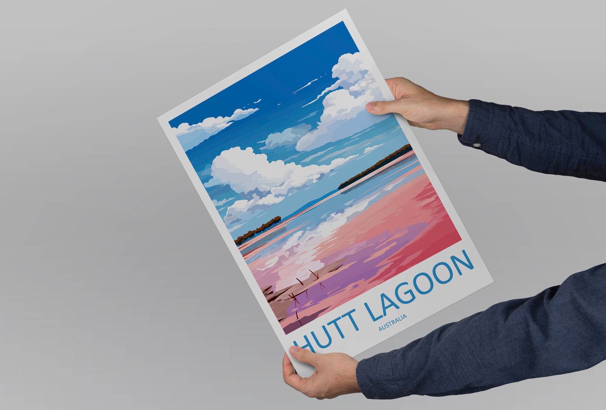 Hutt Lagoon Travel Print Wall Art Hutt Lagoon Wall Hanging Home Décor Hutt Lagoon Gift Art Lovers Wall Art Australia Poster Deco