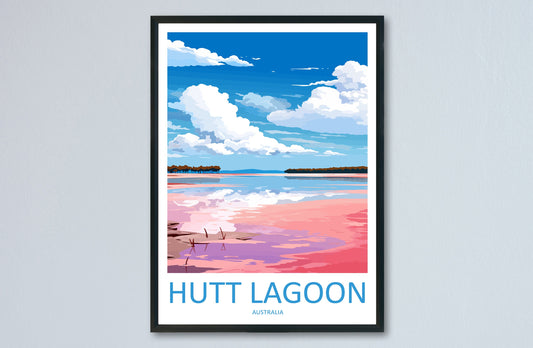 Hutt Lagoon Travel Print Wall Art Hutt Lagoon Wall Hanging Home Décor Hutt Lagoon Gift Art Lovers Wall Art Australia Poster Deco