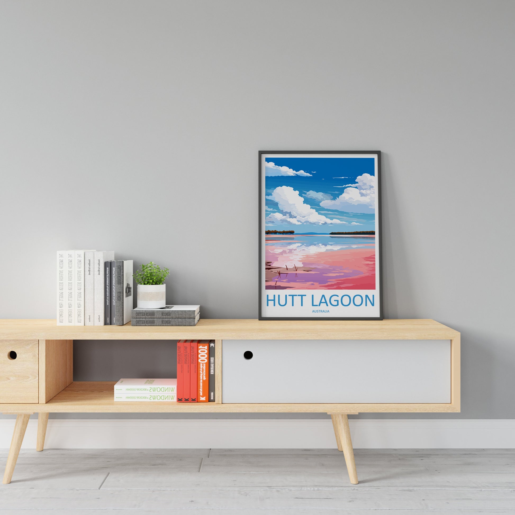 Hutt Lagoon Travel Print Wall Art Hutt Lagoon Wall Hanging Home Décor Hutt Lagoon Gift Art Lovers Wall Art Australia Poster Deco