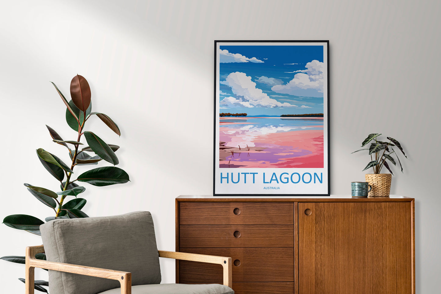 Hutt Lagoon Travel Print Wall Art Hutt Lagoon Wall Hanging Home Décor Hutt Lagoon Gift Art Lovers Wall Art Australia Poster Deco