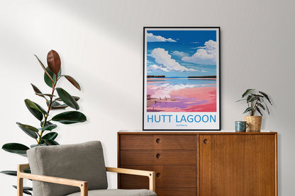 Hutt Lagoon Travel Print Wall Art Hutt Lagoon Wall Hanging Home Décor Hutt Lagoon Gift Art Lovers Wall Art Australia Poster Deco