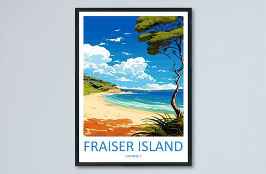 Fraiser Island Travel Print Wall Art Fraiser Island Wall Hanging Home Décor Fraiser Island Gift Art Lovers Wall Art Australia Poster Deco
