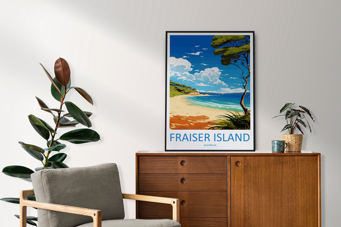 Fraiser Island Travel Print Wall Art Fraiser Island Wall Hanging Home Décor Fraiser Island Gift Art Lovers Wall Art Australia Poster Deco