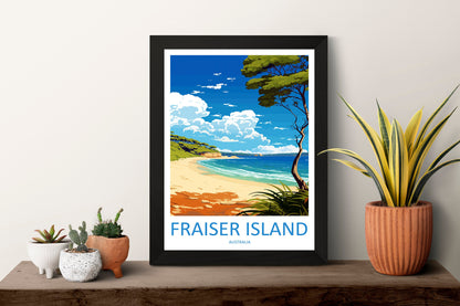 Fraiser Island Travel Print Wall Art Fraiser Island Wall Hanging Home Décor Fraiser Island Gift Art Lovers Wall Art Australia Poster Deco