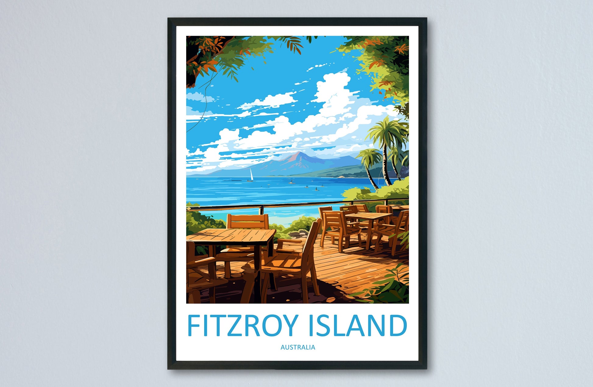 Fitzroy Island Travel Print Wall Art Fitzroy Island Wall Hanging Home Décor Fitzroy Island Gift Art Lovers Wall Art Australia Poster Deco