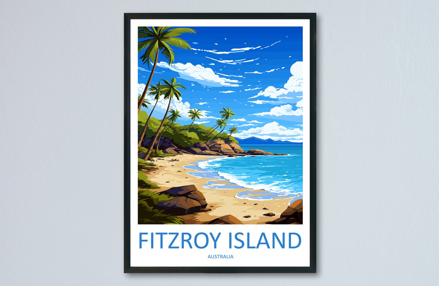 Fitzroy Island Travel Print Wall Art Fitzroy Island Wall Hanging Home Décor Fitzroy Island Gift Art Lovers Wall Art Australia Poster Deco