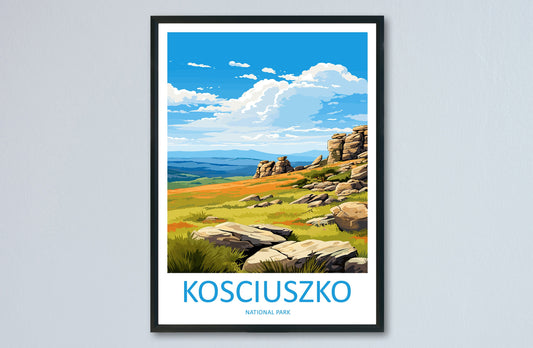 Kosciuszko National Park Travel Print Wall Kosciuszko National Park Wall Hanging Home Décor Kosciuszko Gift Art Lovers Art Australia Art