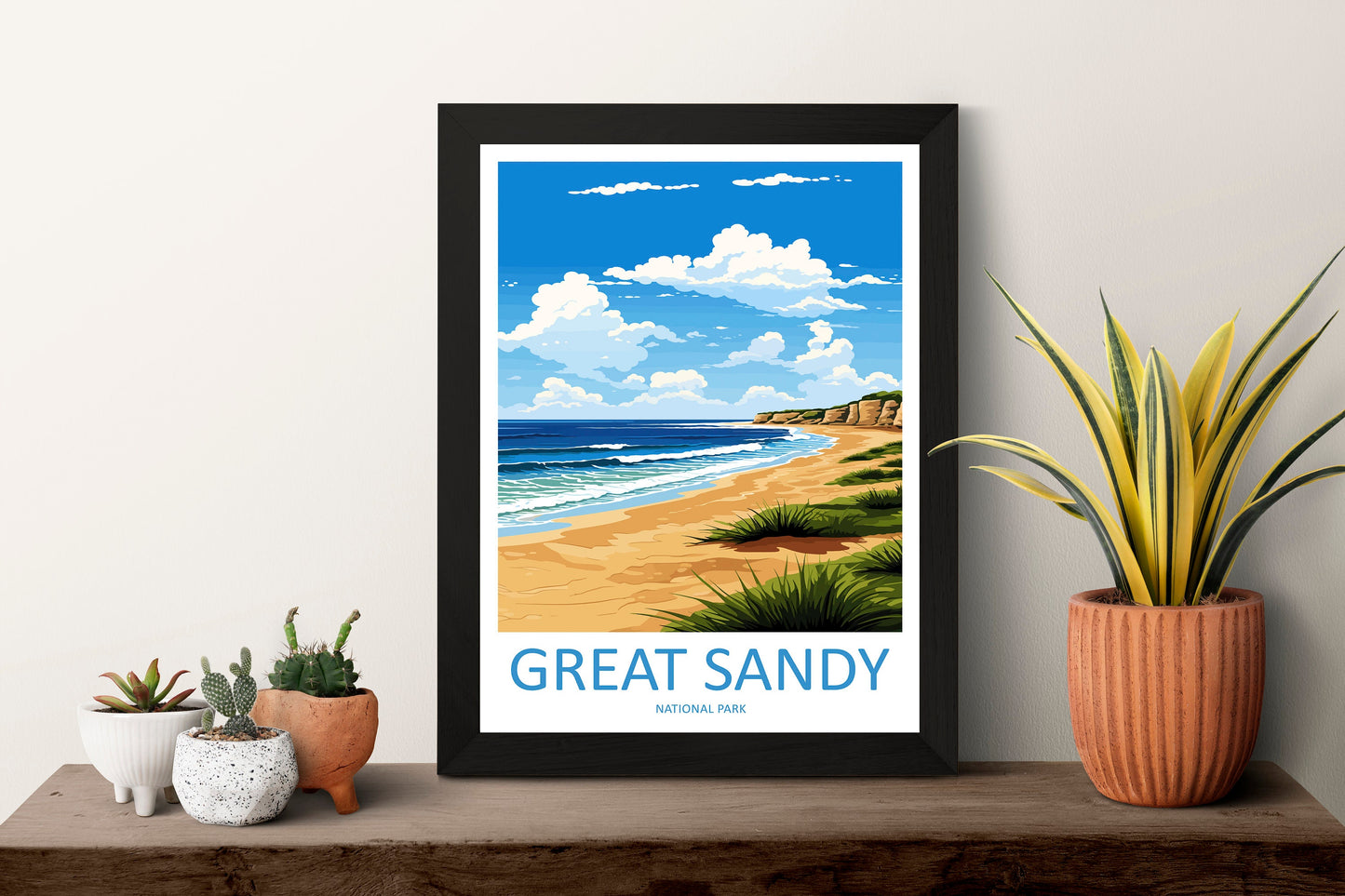 Great Sandy National Park Travel Print Wall Great Sandy National Park Wall Hanging Home Décor Great Sandy Gift Art Lovers Art Australia Art