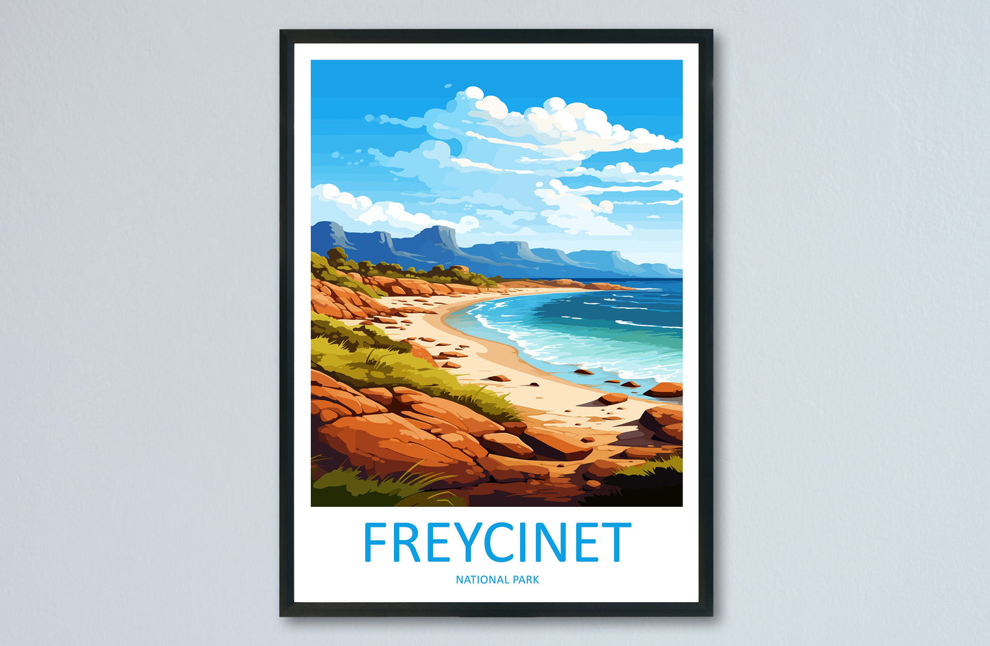 Freycinet National Park Travel Print Wall Freycinet National Park Wall Hanging Home Décor Freycinet Gift Art Lovers Art Australia Art