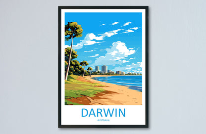Darwin Travel Print Wall Art Darwin Wall Hanging Home Décor Darwin Gift Art Lovers Wall Art Australia Poster Deco Darwin Gift