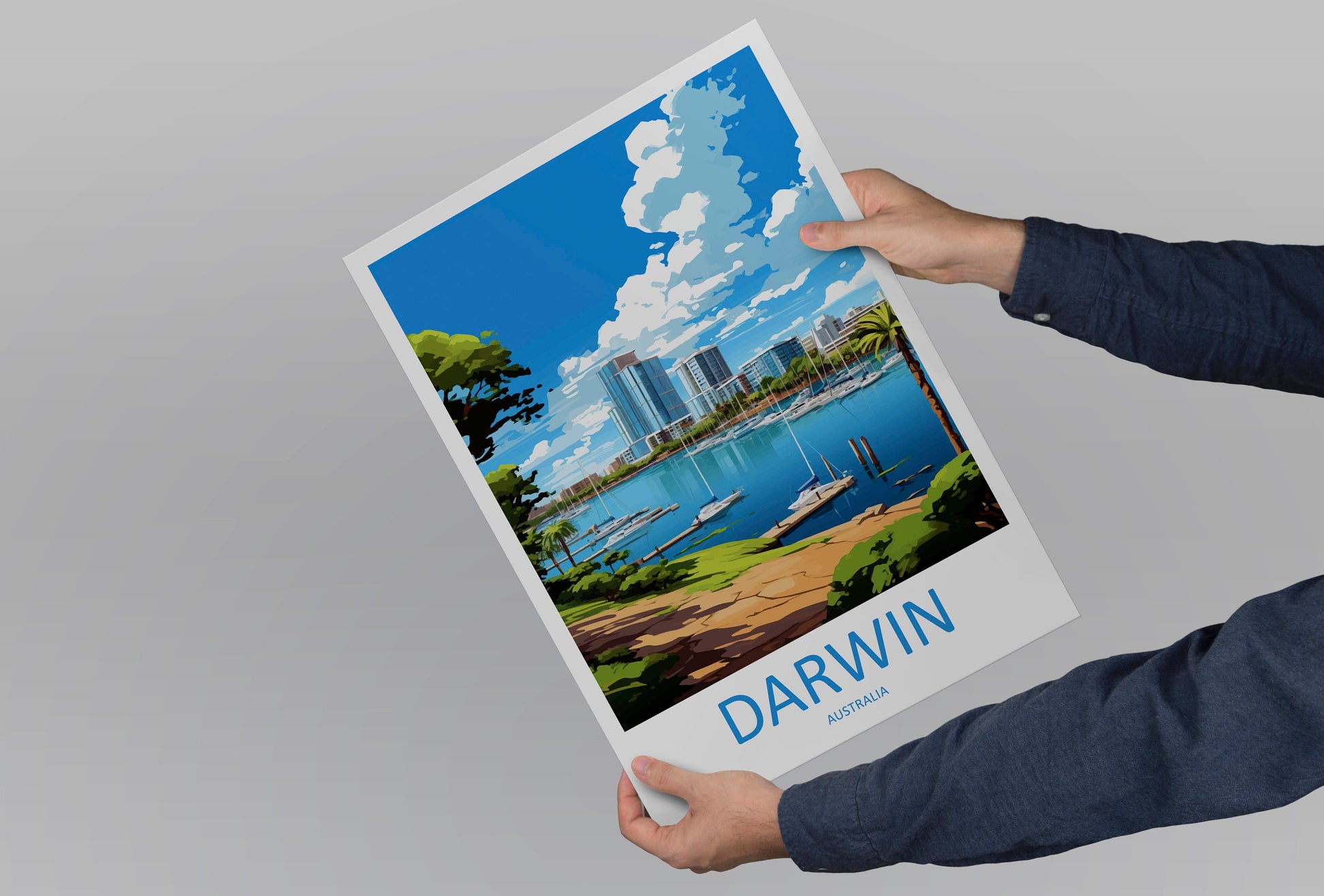 Darwin Travel Print Wall Art Darwin Wall Hanging Home Décor Darwin Gift Art Lovers Wall Art Australia Poster Deco Darwin Gift