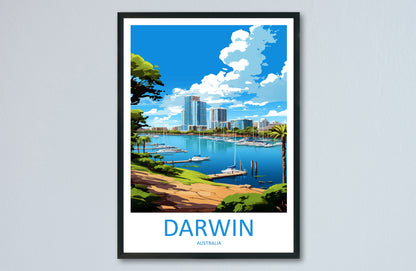 Darwin Travel Print Wall Art Darwin Wall Hanging Home Décor Darwin Gift Art Lovers Wall Art Australia Poster Deco Darwin Gift