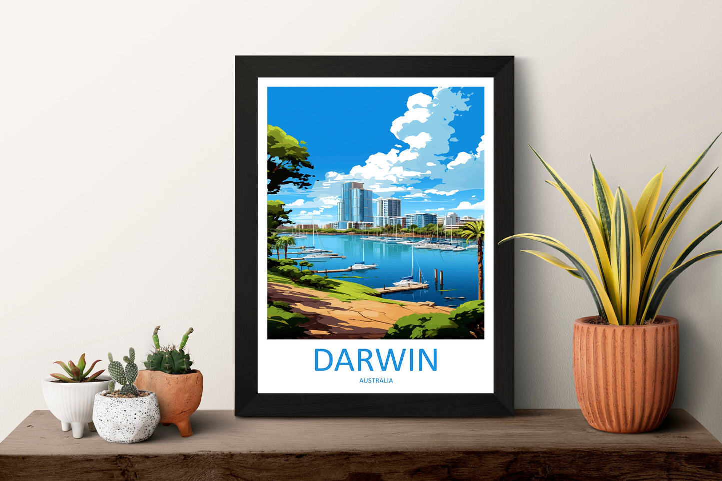 Darwin Travel Print Wall Art Darwin Wall Hanging Home Décor Darwin Gift Art Lovers Wall Art Australia Poster Deco Darwin Gift