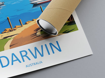 Darwin Travel Print Wall Art Darwin Wall Hanging Home Décor Darwin Gift Art Lovers Wall Art Australia Poster Deco Darwin Gift
