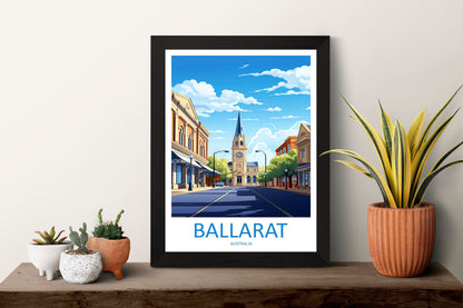 Ballarat Travel Print Wall Art Ballarat Wall Hanging Home Décor Ballarat Gift Art Lovers Wall Art Australia Poster Deco Ballarat Gift