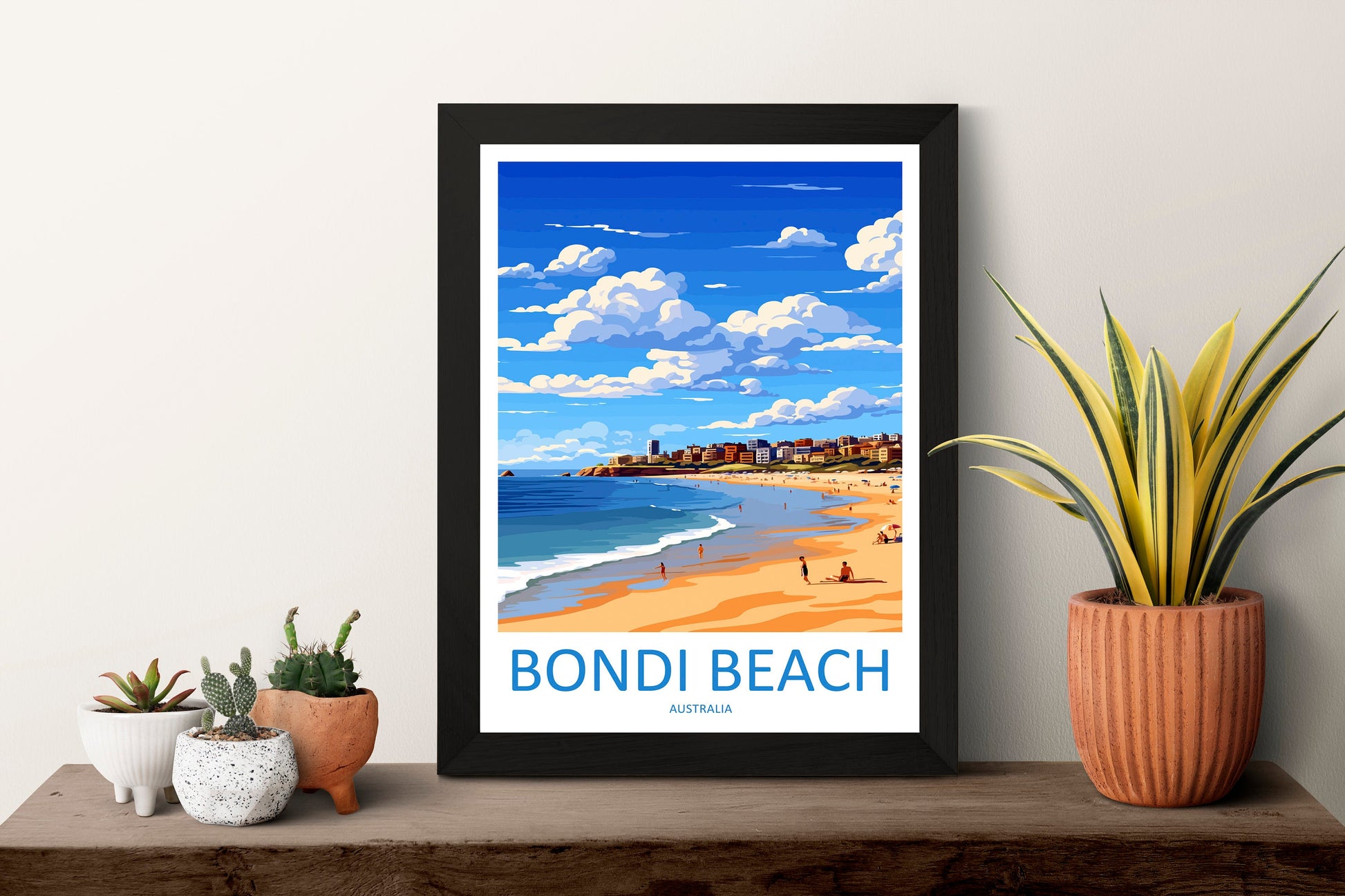 Bondi Beach Travel Print Wall Art Bondi Beach Wall Hanging Home Décor Bondi Beach Gift Art Lovers Wall Art Australia Poster Deco Gift