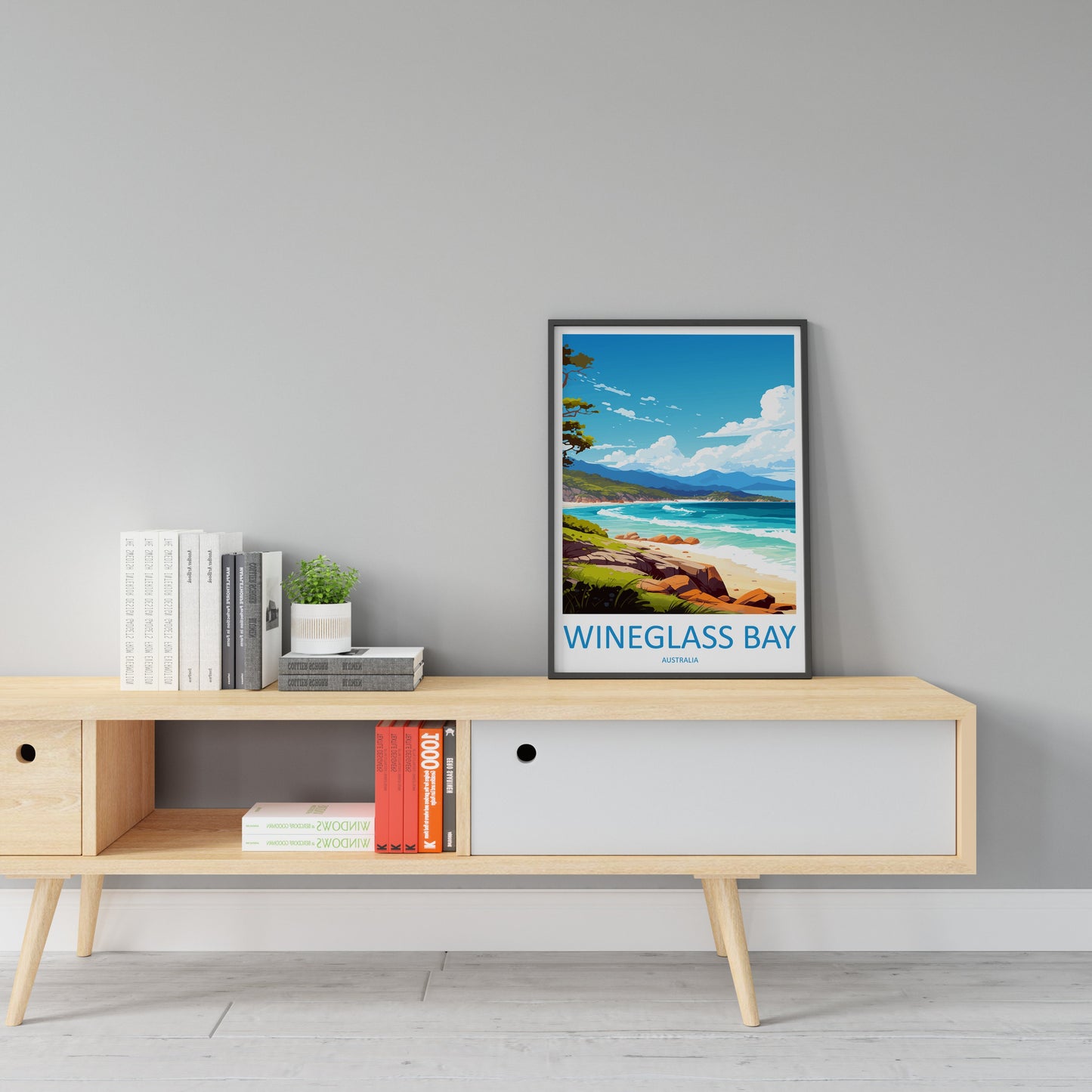 Wineglass Bay Travel Print Wall Art Wineglass Bay Wall Hanging Home Décor Wineglass Bay Gift Art Lovers Wall Art Australia Poster Deco Gift