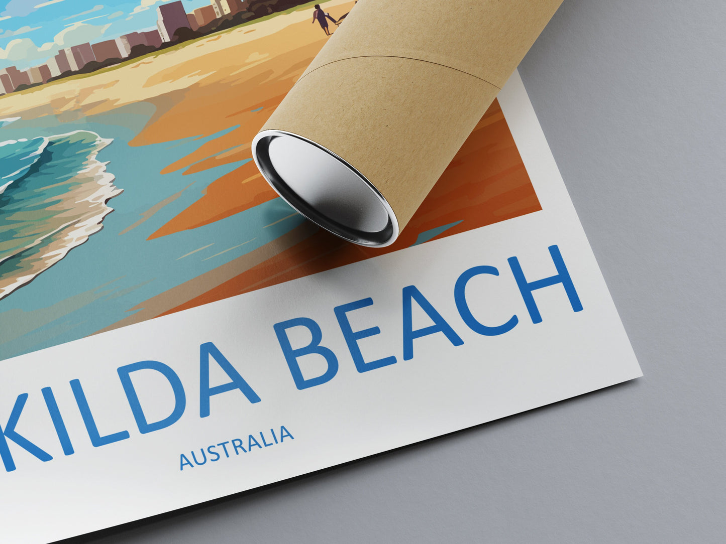 St Kilda Beach Travel Print Wall Art St Kilda Beach Wall Hanging Home Décor St Kilda Beach Gift Art Lovers Wall Art Australia Poster Deco