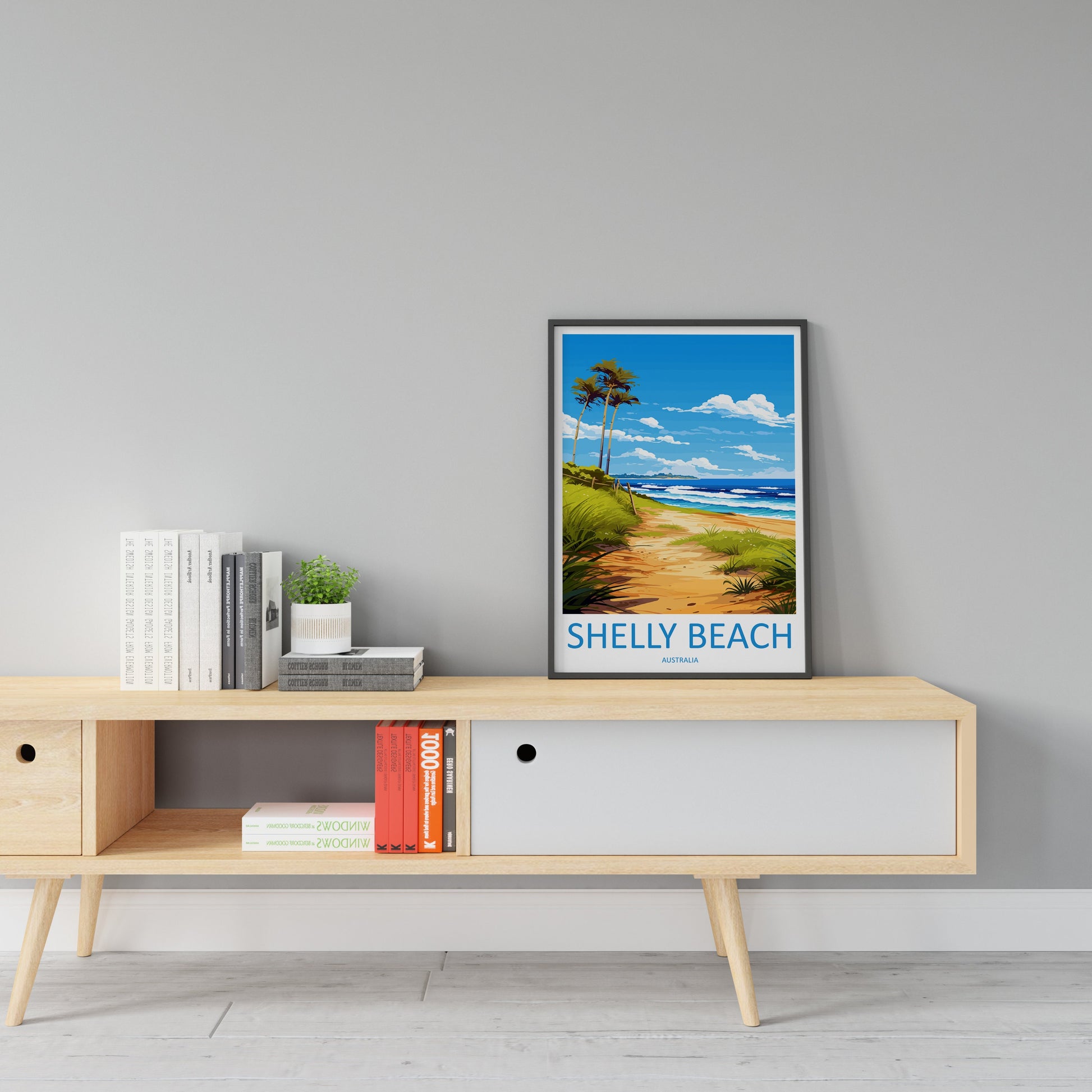 Shelly Beach Travel Print Wall Art Shelly Beach Wall Hanging Home Décor Shelly Beach Gift Art Lovers Wall Art Australia Poster Deco