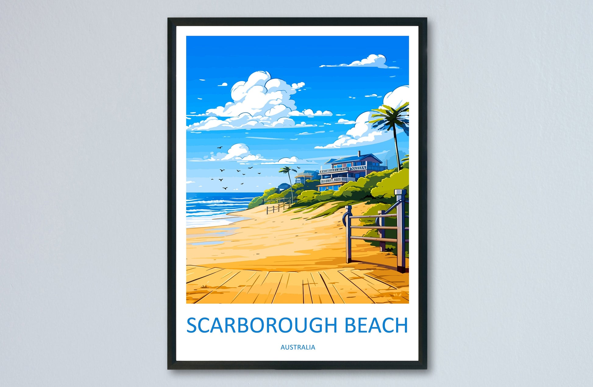 Scarborough Beach Travel Print Wall Art Scarborough Beach Wall Hanging Home Décor Scarborough Beach Gift Art Lovers Wall Art Australia