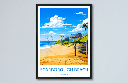 Scarborough Beach Travel Print Wall Art Scarborough Beach Wall Hanging Home Décor Scarborough Beach Gift Art Lovers Wall Art Australia