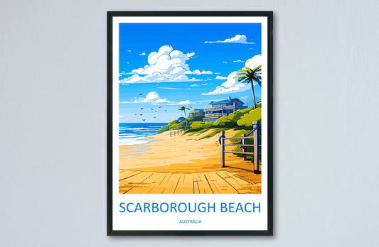 Scarborough Beach Travel Print Wall Art Scarborough Beach Wall Hanging Home Décor Scarborough Beach Gift Art Lovers Wall Art Australia