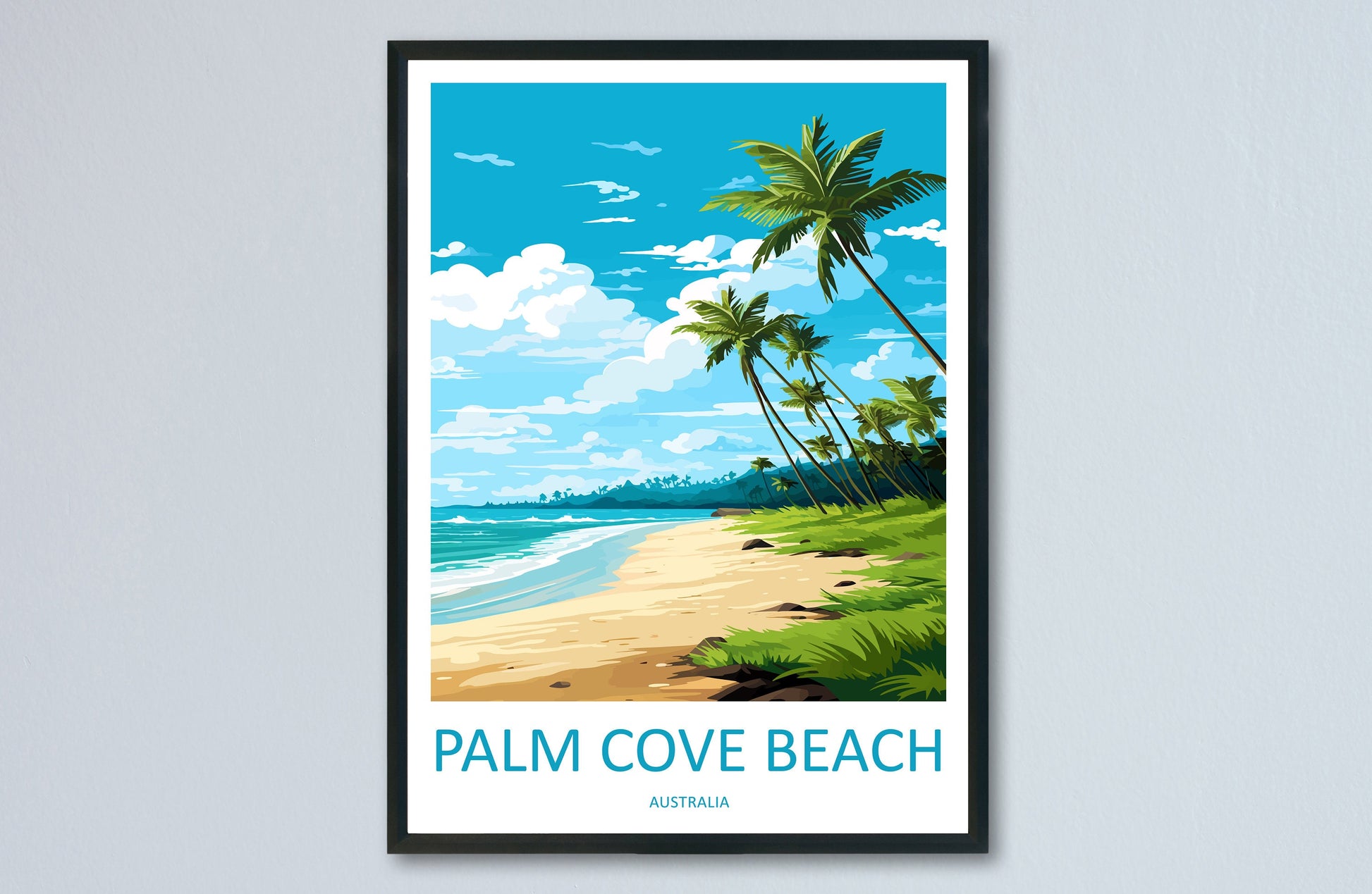 Palm Cove Beach Travel Print Wall Art Palm Cove Beach Wall Hanging Home Décor Palm Cove Beach Gift Art Lovers Wall Art Australia Poster