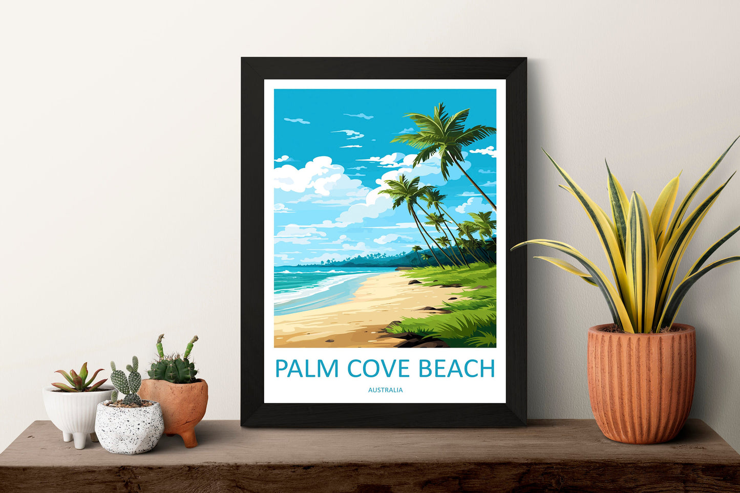 Palm Cove Beach Travel Print Wall Art Palm Cove Beach Wall Hanging Home Décor Palm Cove Beach Gift Art Lovers Wall Art Australia Poster