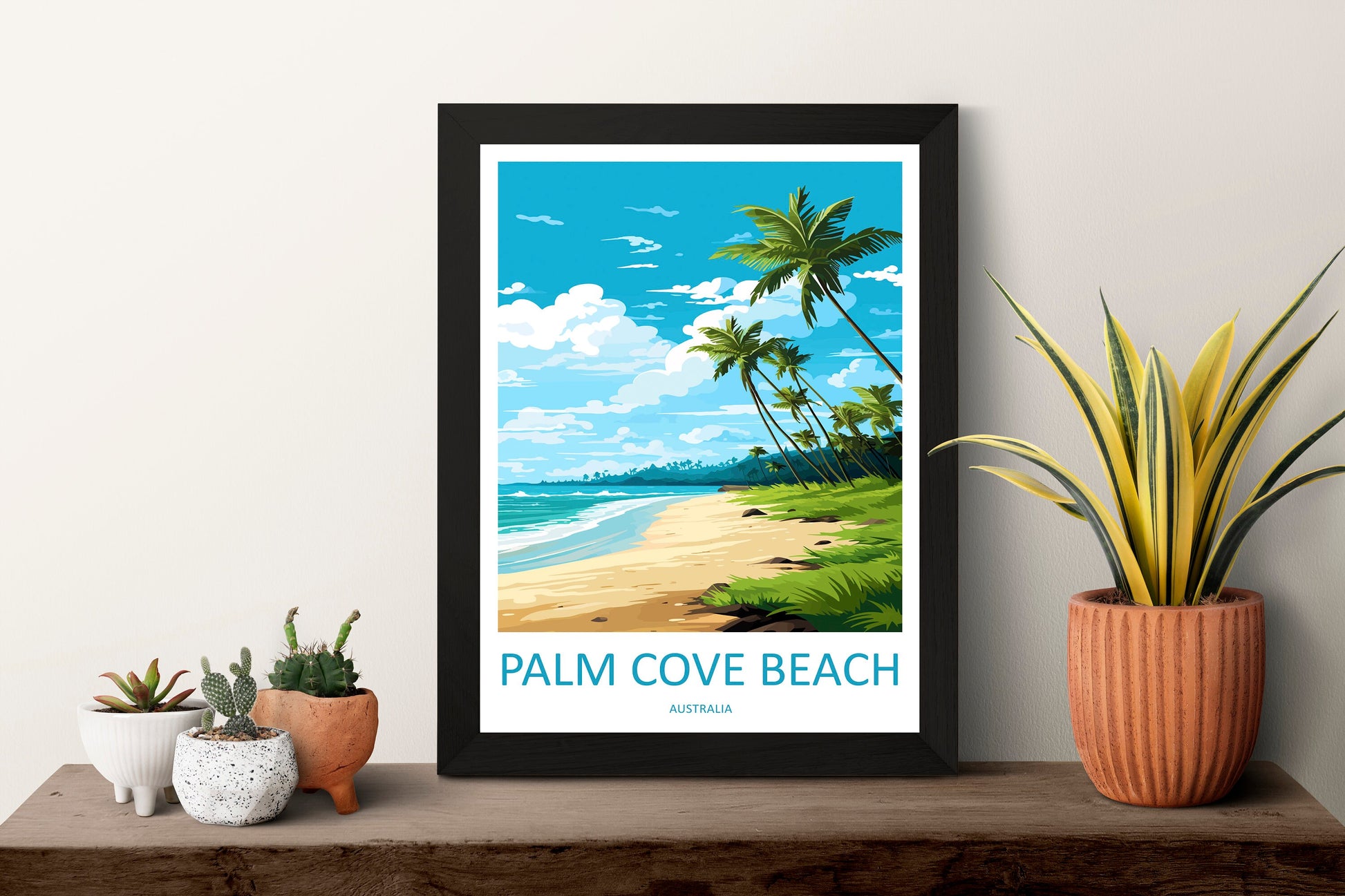 Palm Cove Beach Travel Print Wall Art Palm Cove Beach Wall Hanging Home Décor Palm Cove Beach Gift Art Lovers Wall Art Australia Poster