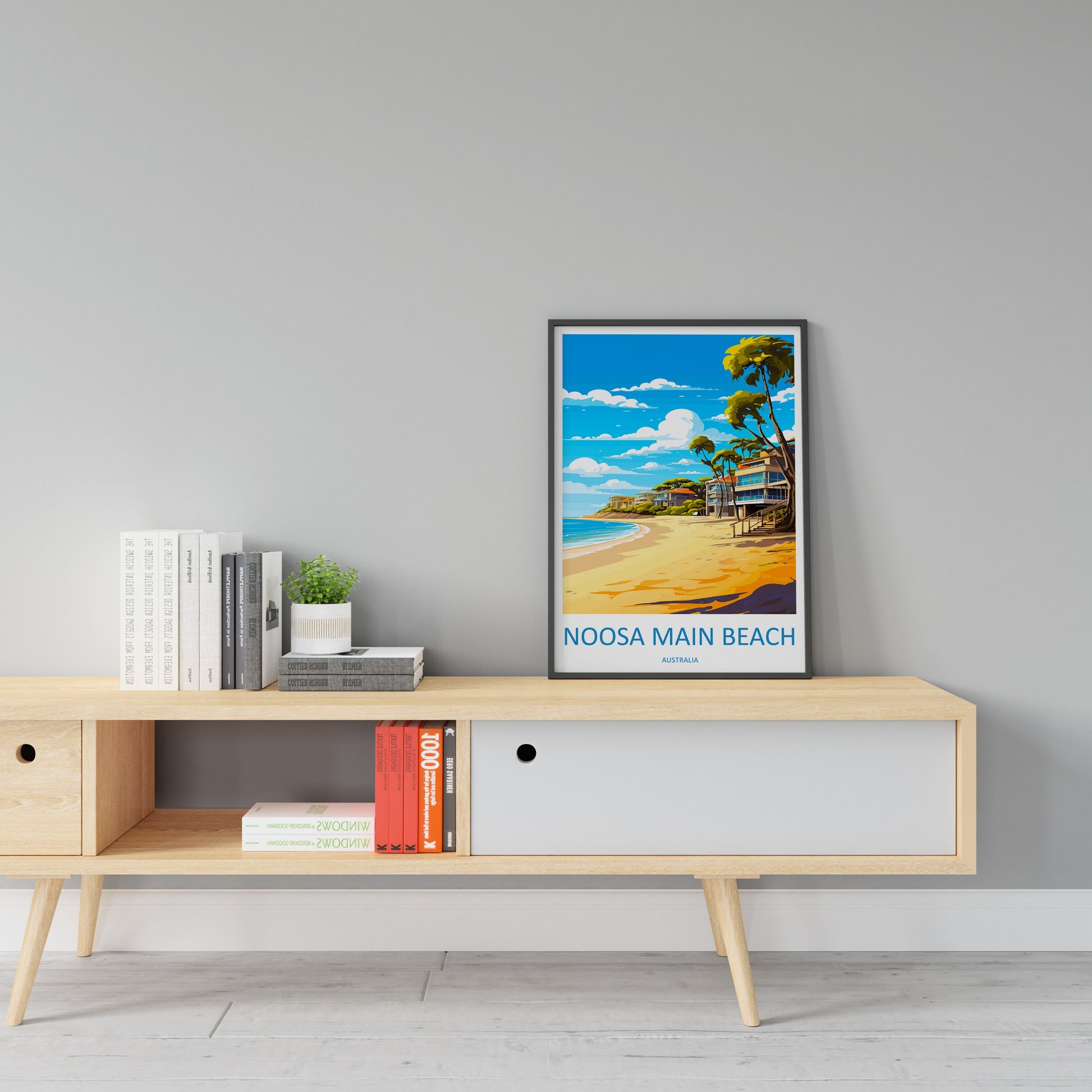 Noosa Main Beach Travel Print Wall Art Noosa Main Beach Wall Hanging Home Décor Noosa Main Beach Gift Art Lovers Wall Art Australia Poster
