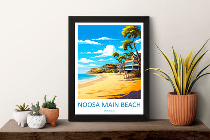 Noosa Main Beach Travel Print Wall Art Noosa Main Beach Wall Hanging Home Décor Noosa Main Beach Gift Art Lovers Wall Art Australia Poster