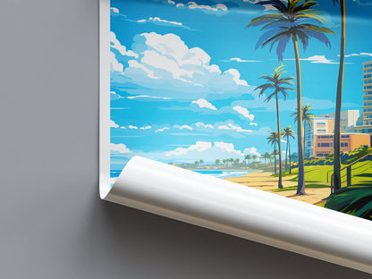 Mooloolaba Beach Travel Print Wall Art Mooloolaba Beach Wall Hanging Home Décor Mooloolaba Beach Gift Art Lovers Wall Art Australia Poster