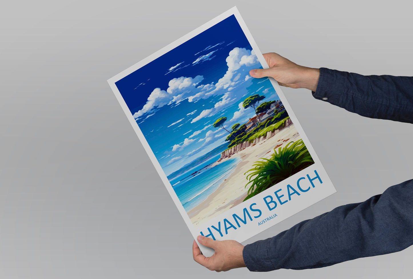 Hyams Beach Travel Print Wall Art Hyams Beach Wall Hanging Home Décor Hyams Beach Gift Art Lovers Wall Art Australia Poster Art